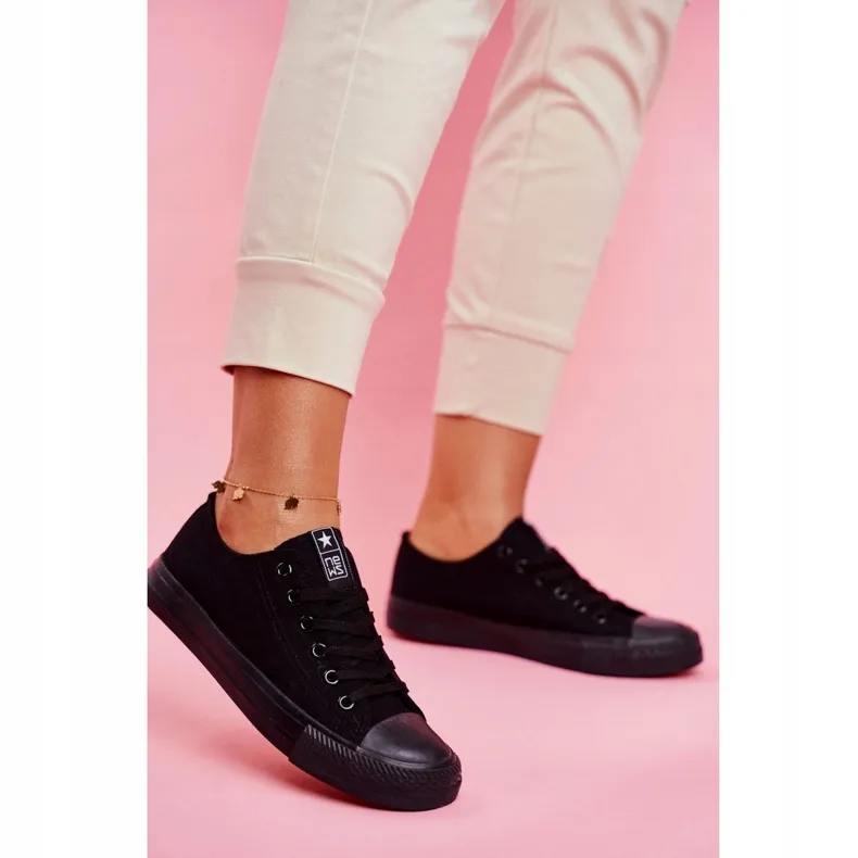 Baskets Basses Femme Noir Ecoma le noir