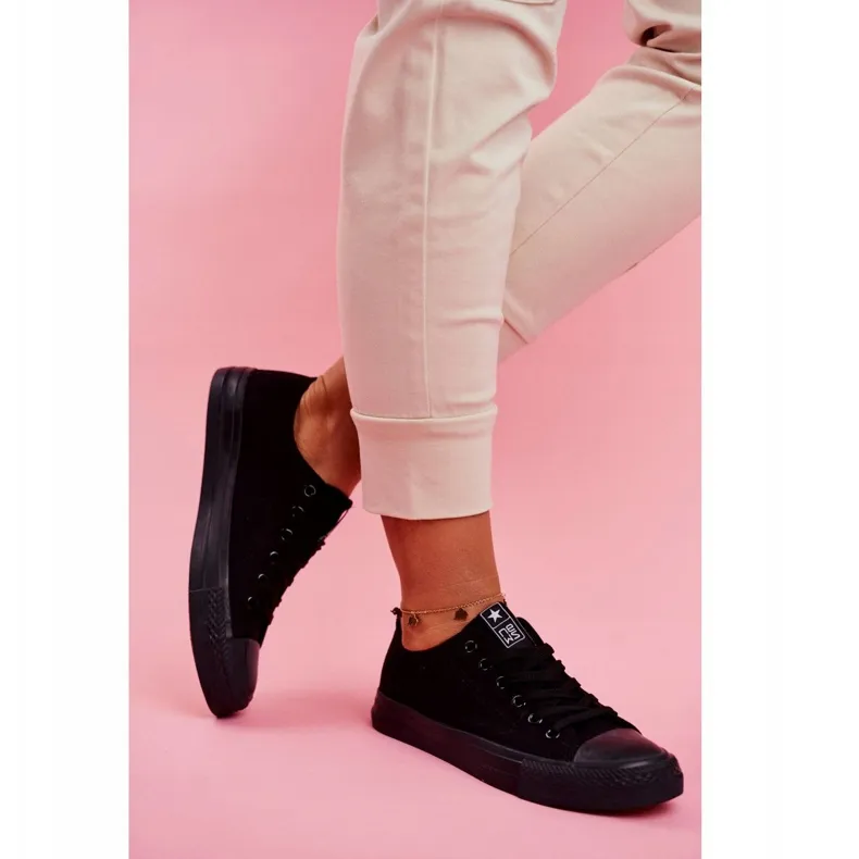 Baskets Basses Femme Noir Ecoma le noir