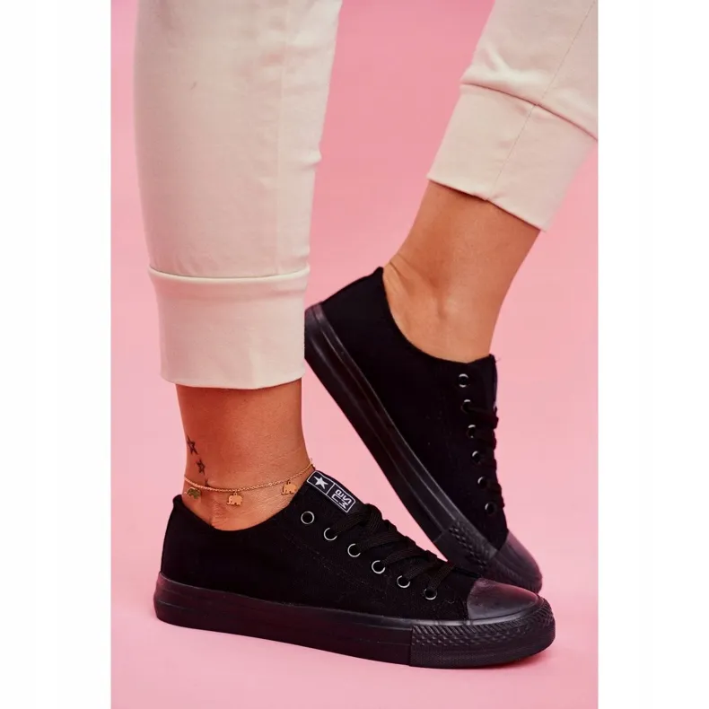 Baskets Basses Femme Noir Ecoma le noir