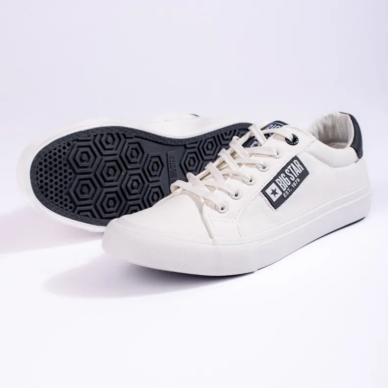 Baskets blanches pour hommes Big Star JJ174259