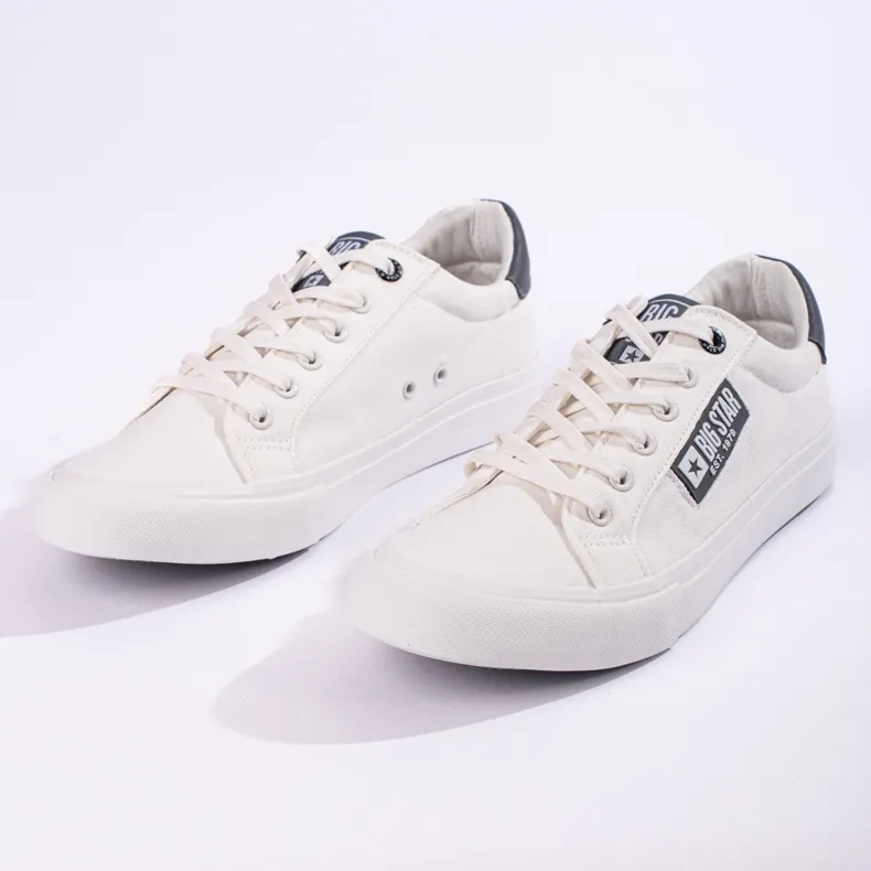 Baskets blanches pour hommes Big Star JJ174259