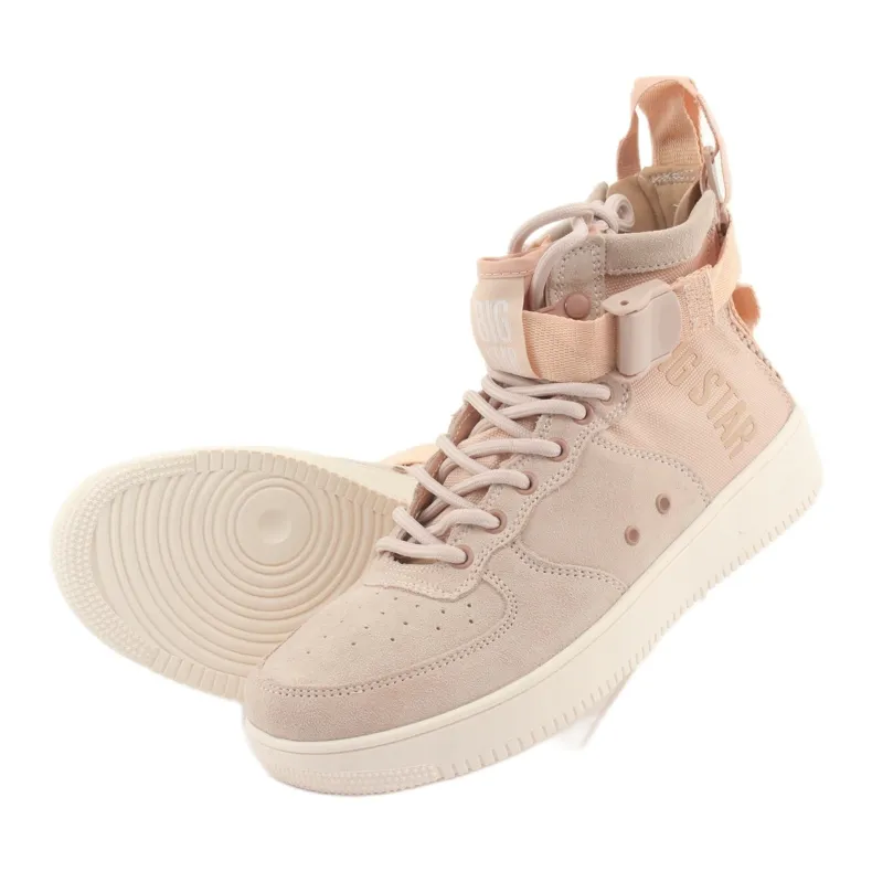 Baskets Hautes Big star 274658 Rose Poudré