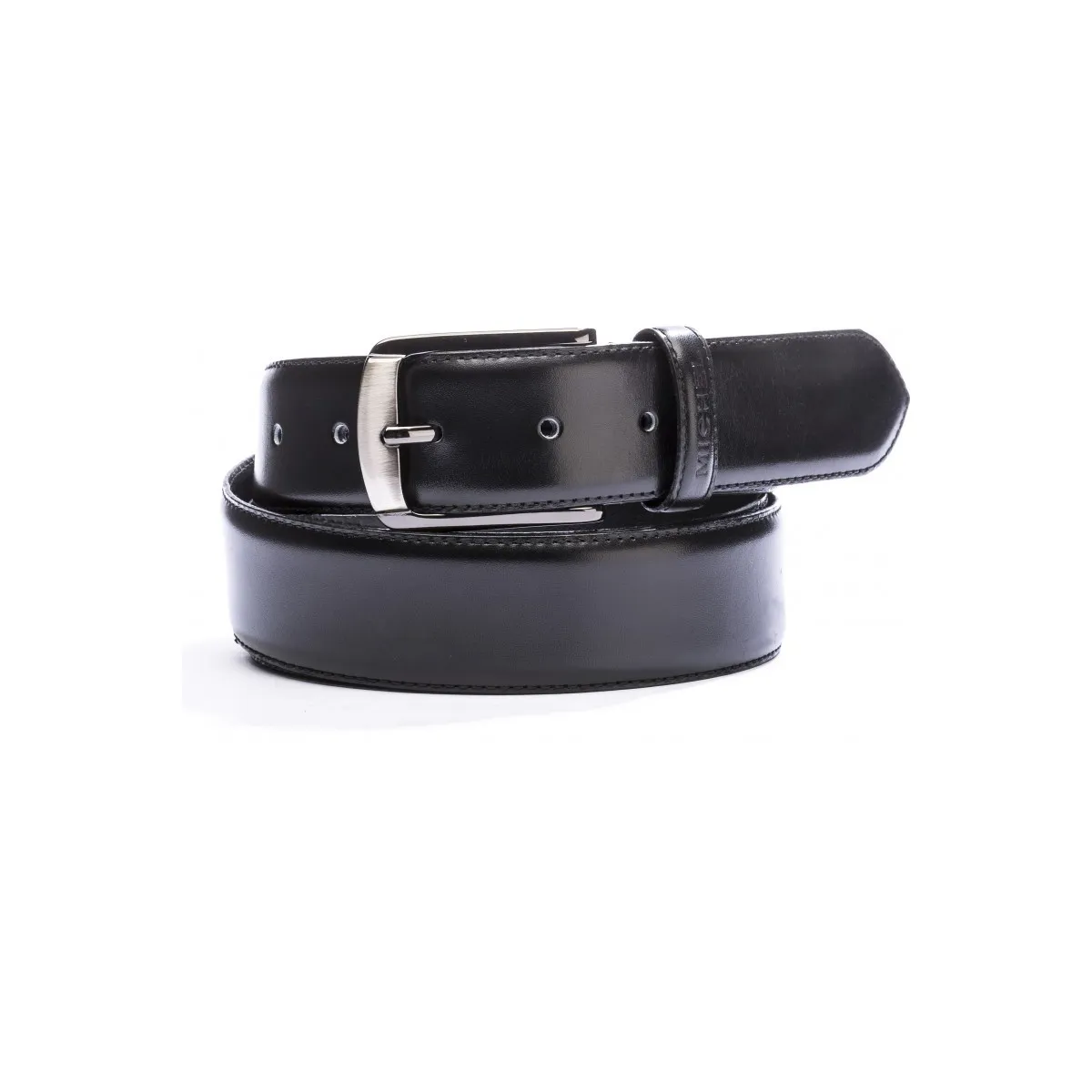 Ceinture en cuir lisse - Noir