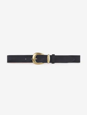 CEINTURE EN CUIR MARINE