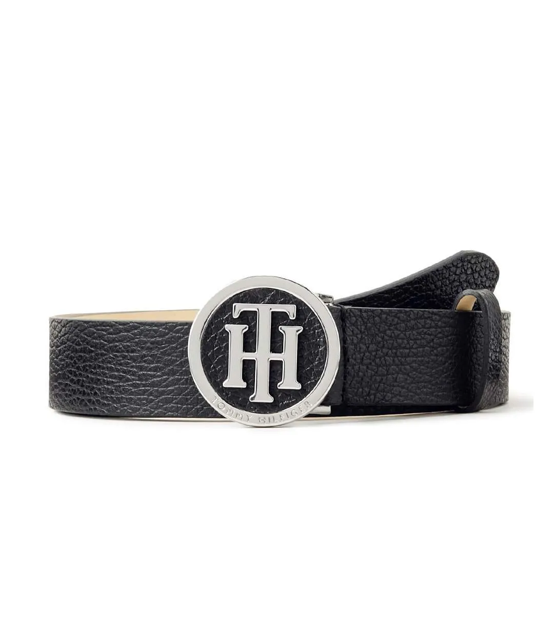 Ceinture Noire Femme Tommy Hilfiger Round