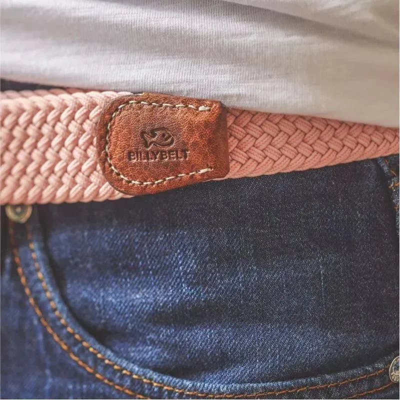 CEINTURE TRESSÉE ROSE VELOUTÉE