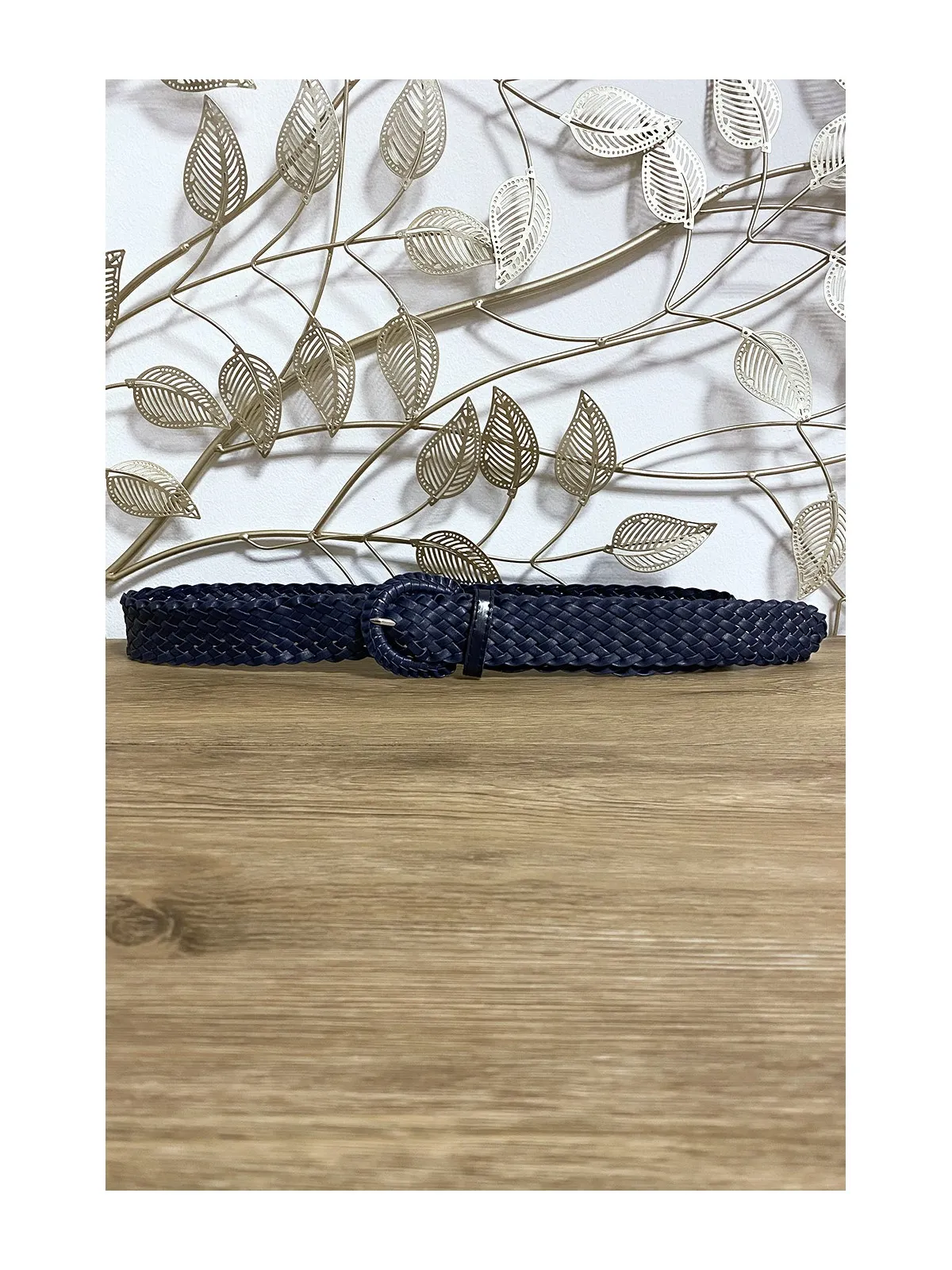 Ceinture tressé en simili marine