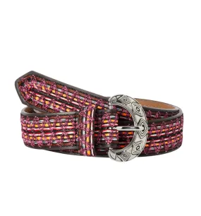 Ceinture tressée Femme - Imprimé multicolore