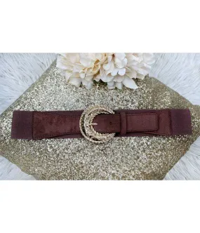 ceinture élastique choco & boucle dorée