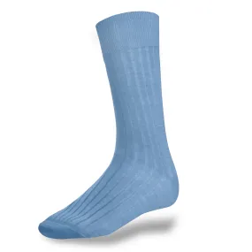 Chaussettes bleu ciel en coton fil d'Ecosse