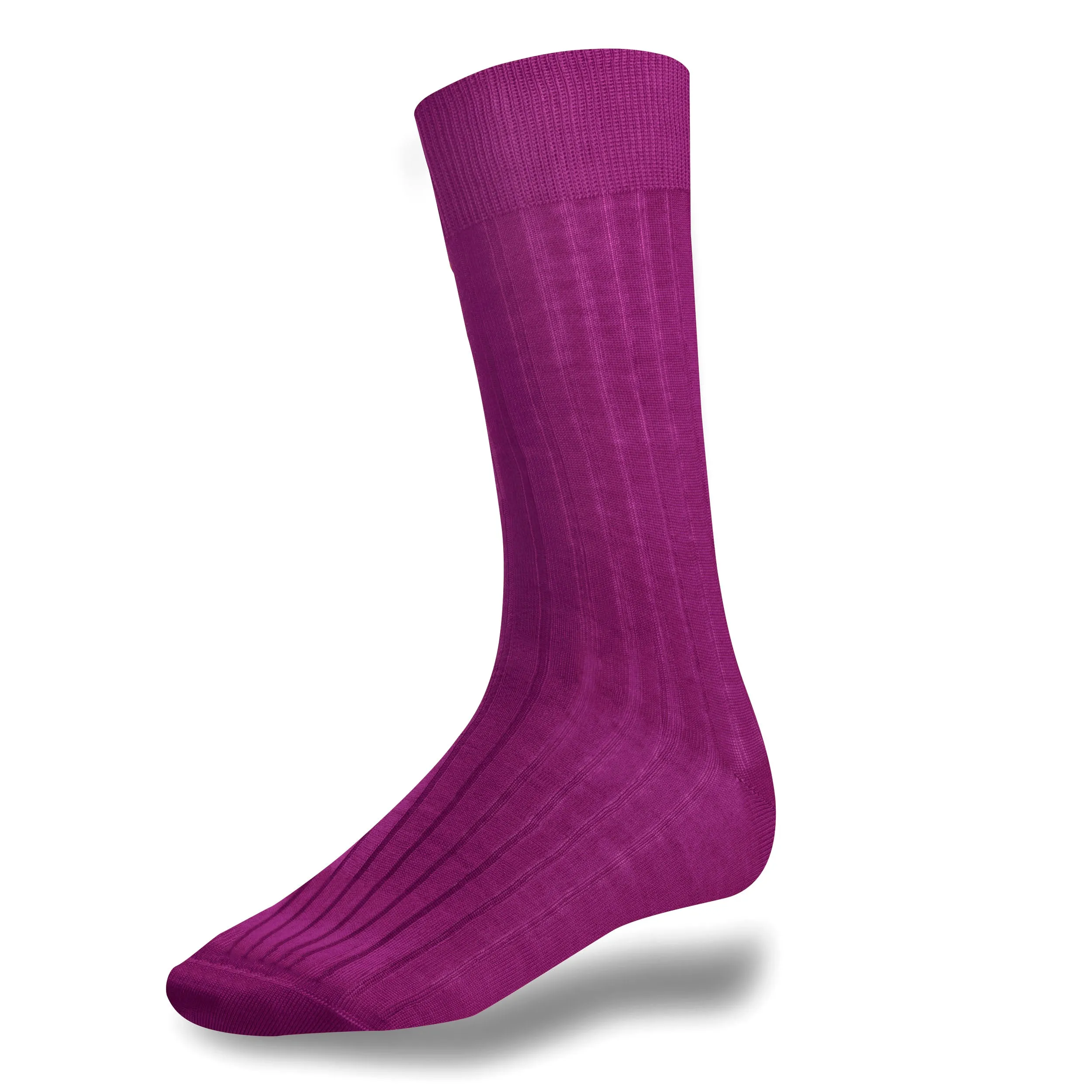 Chaussettes rose fushia en coton fil d'Ecosse