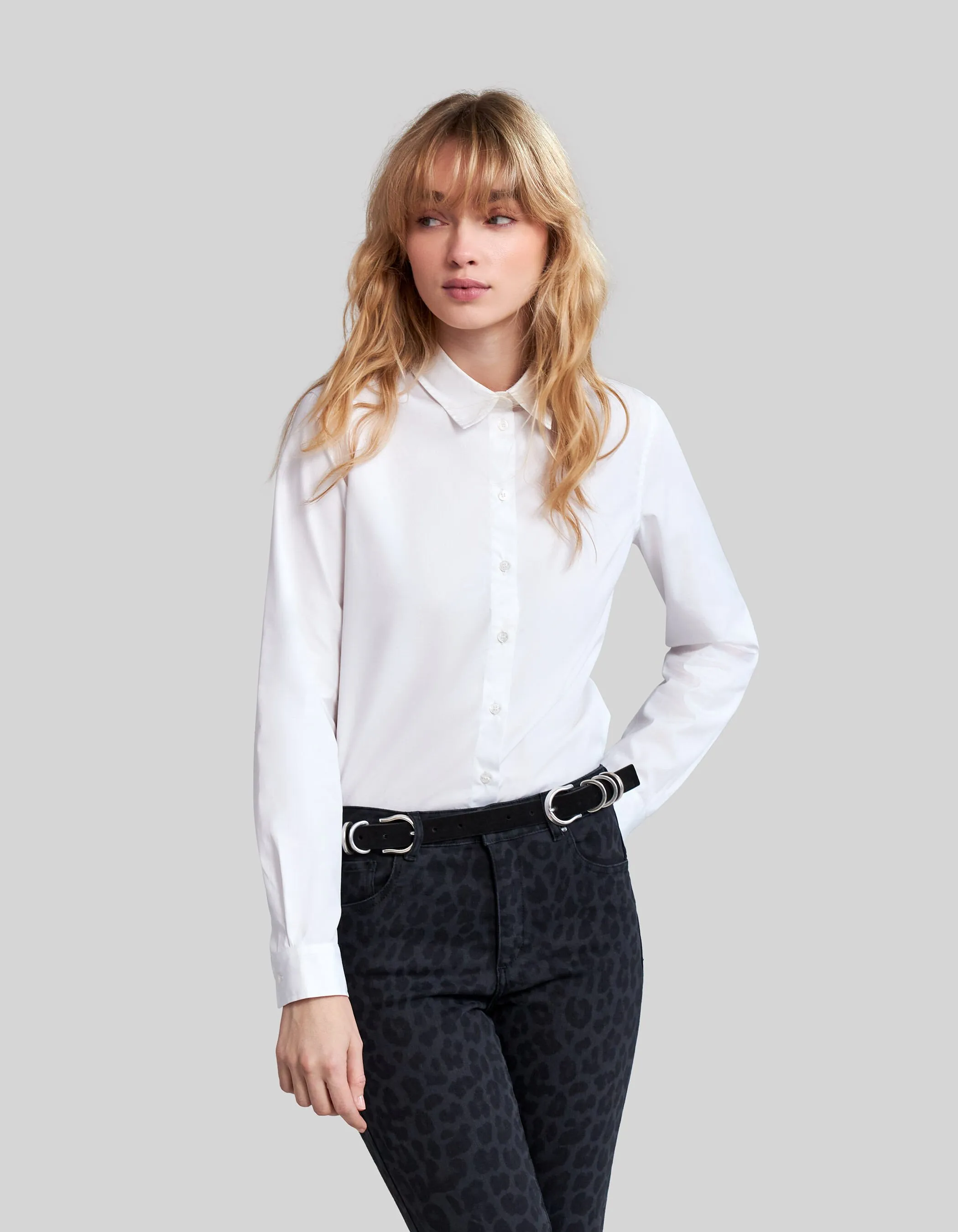 Chemise blanche broderie éclair Femme