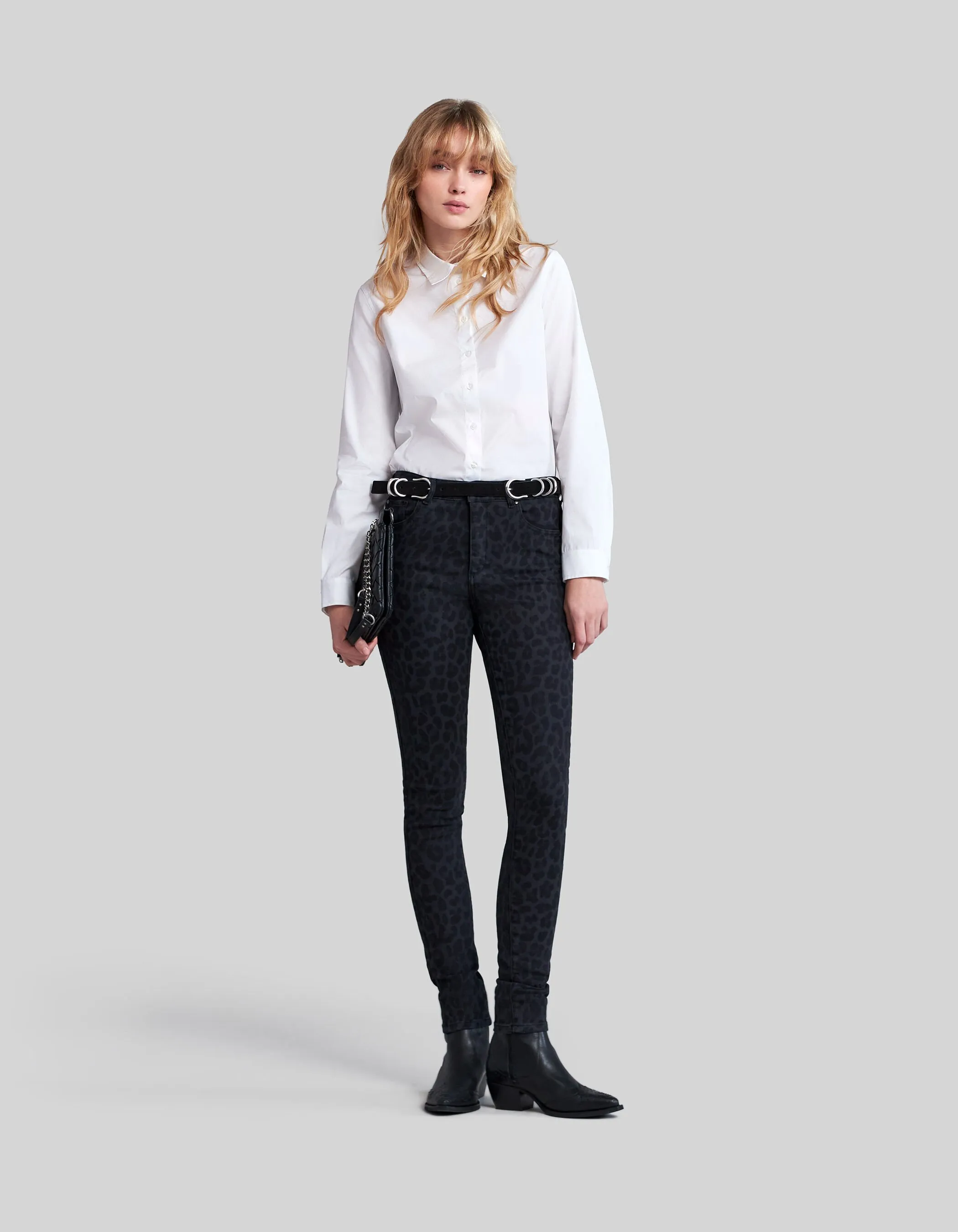 Chemise blanche broderie éclair Femme