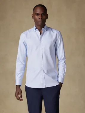 Chemise Caleb en twill bleu - Col Boutonné