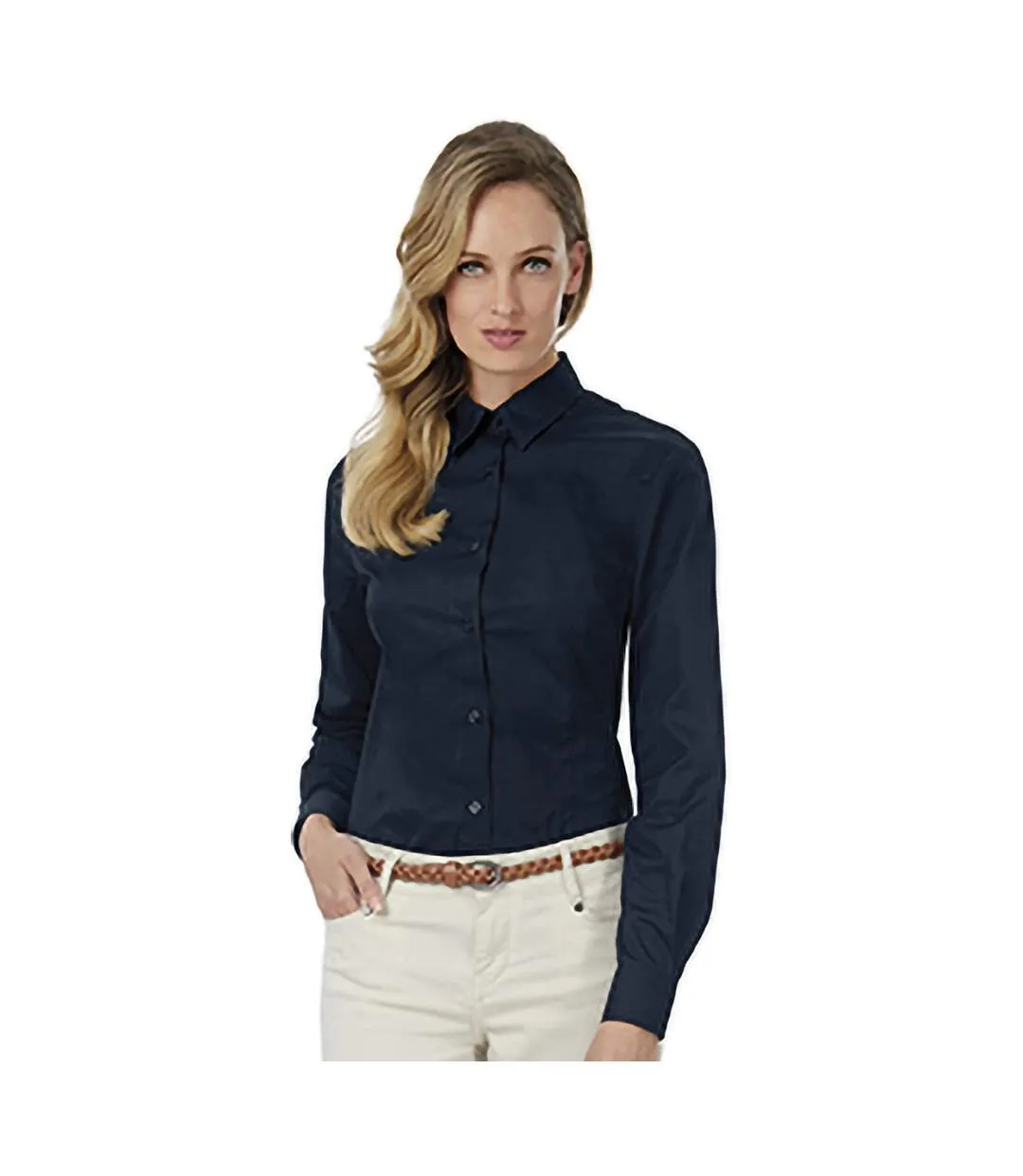 Chemise femmes bleu marine B&C