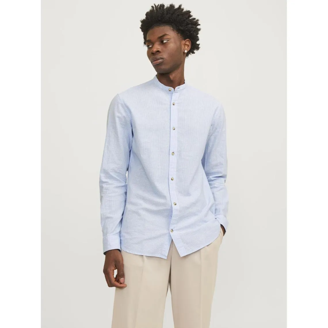 Chemise homme bleu ciel en coton Ben Jack & Jones - Chemise Homme sur MenCorner