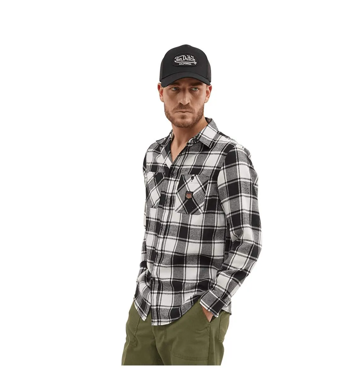 Chemise plaid avec poche Jack Vondutch