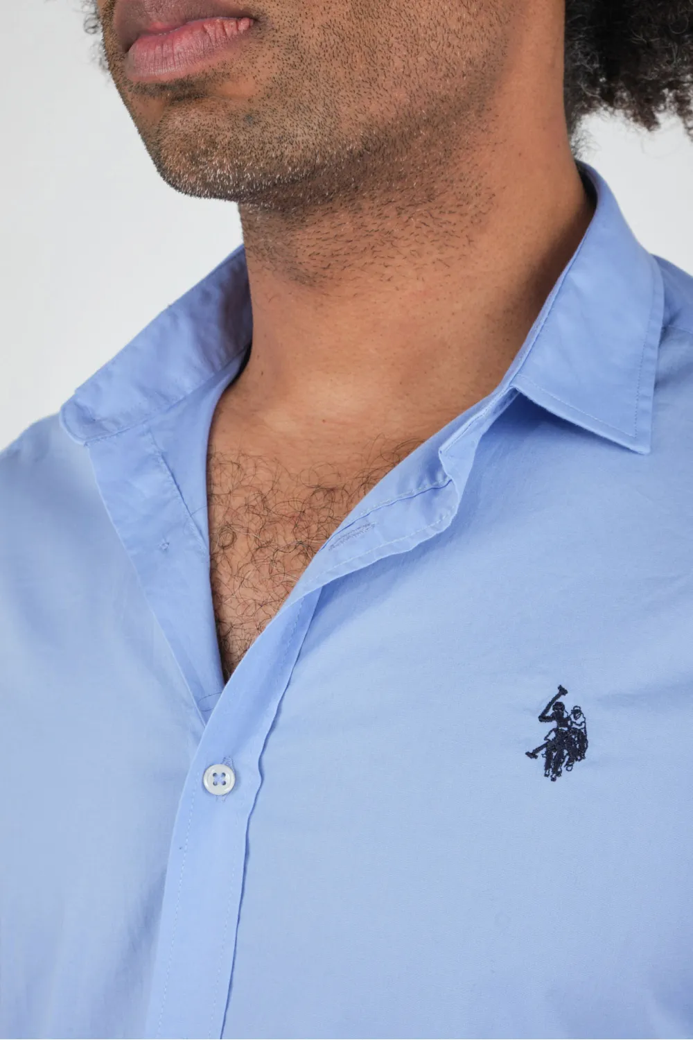 Chemise unie bleue ciel, US POLO ASSN - ZAM Bleu ciel 103 | Cesare Nori