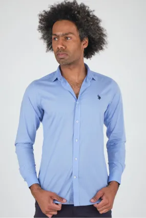 Chemise unie bleue ciel, US POLO ASSN - ZAM Bleu ciel 103 | Cesare Nori