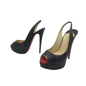 CHRISTIAN LOUBOUTIN ESCARPINS lady peep 150 glitter a talons