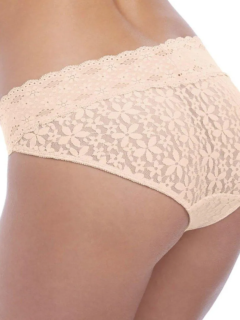 Culotte en dentelle avec large ceinture Halo lace - Beige