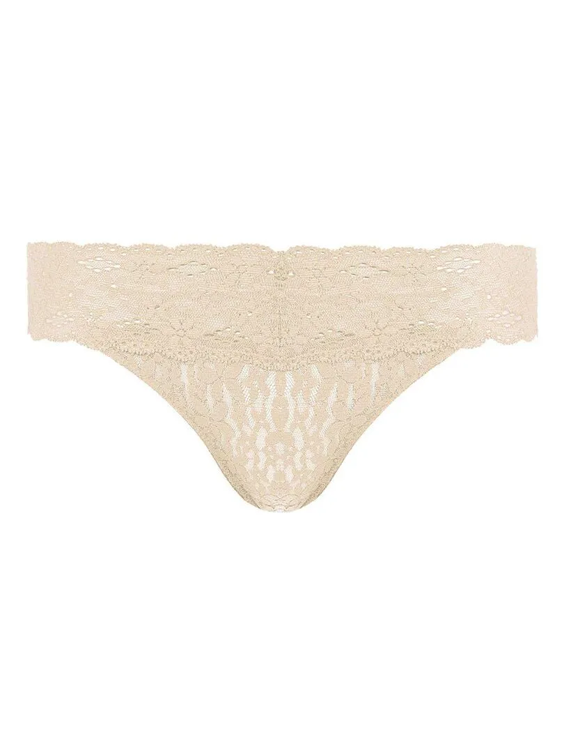 Culotte en dentelle avec large ceinture Halo lace - Beige