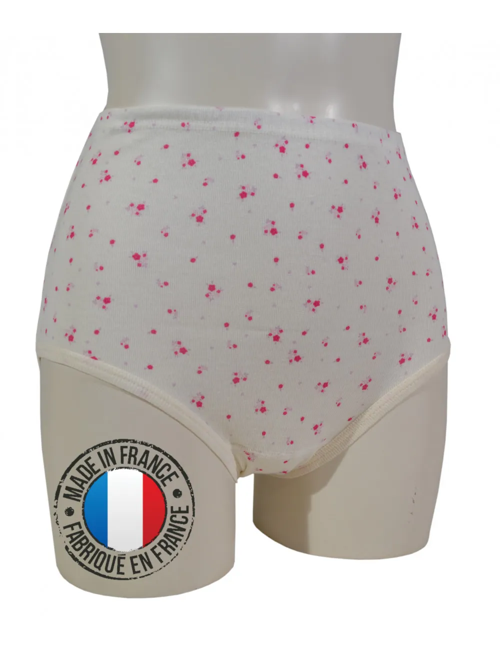 Culotte motif interlock taille haute en coton