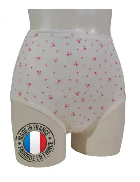 Culotte motif interlock taille haute en coton