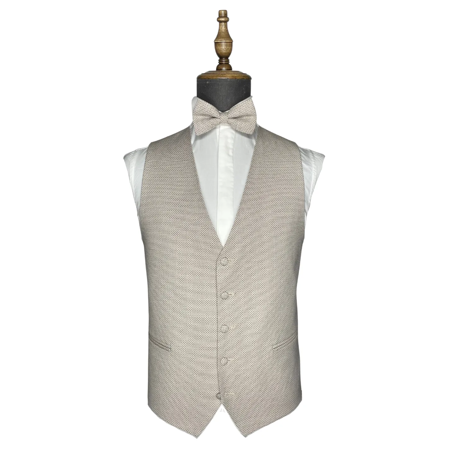 Gilet cérémonie beige écailles - GRESLEY