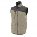 Gilet de Travail Homme Hammer Matelassé Beige et Noir - ADOLPHE LAFONT