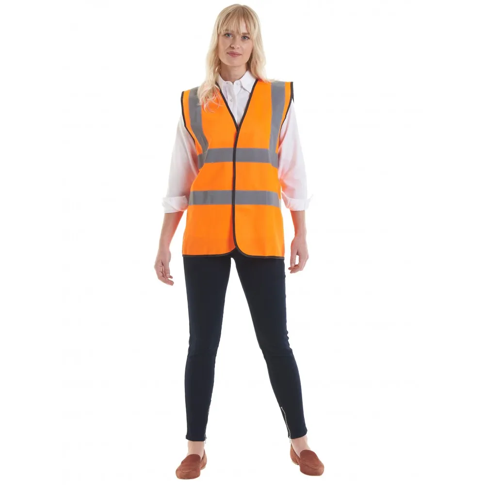 Gilet fluo haute visibilité 4 bandes orange