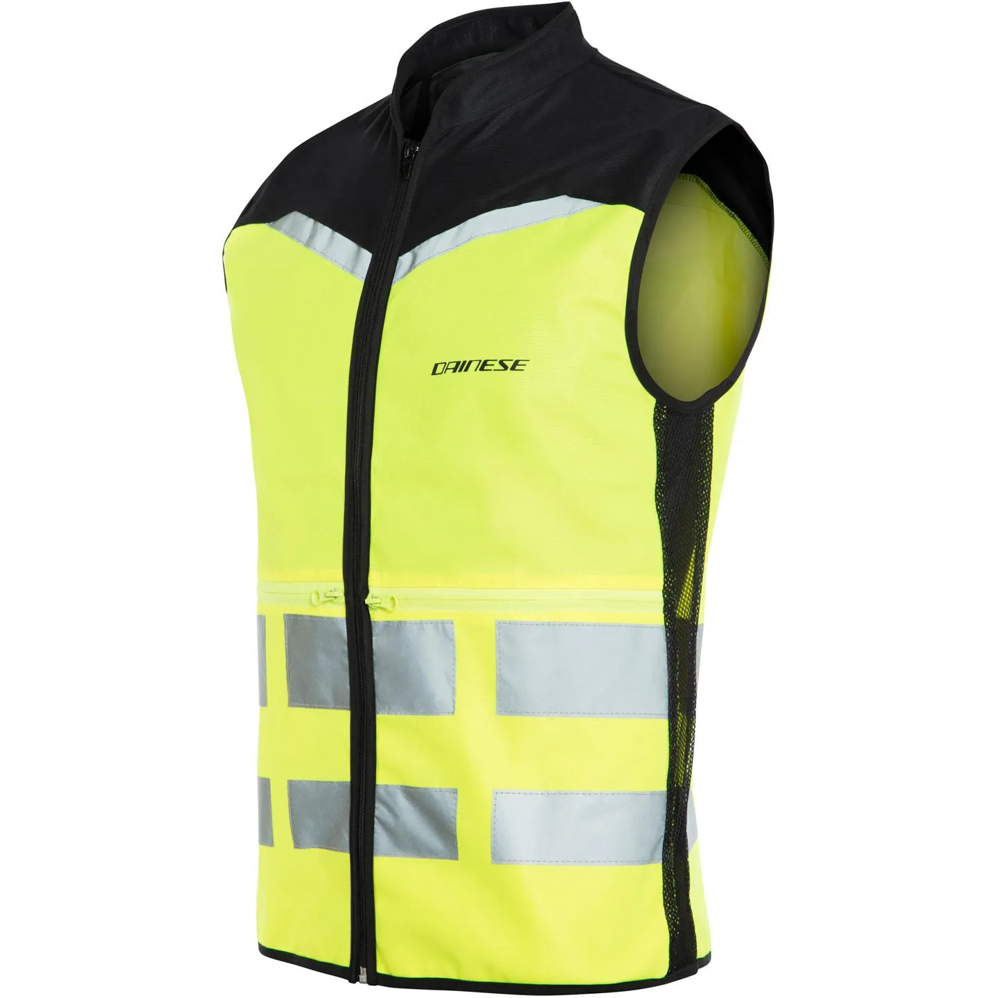 Gilet haute visibilité EXPLORER PACKABLE HIGH VIS VEST DAINESE Noir/Jaune - MAXXESS.FR, Protections