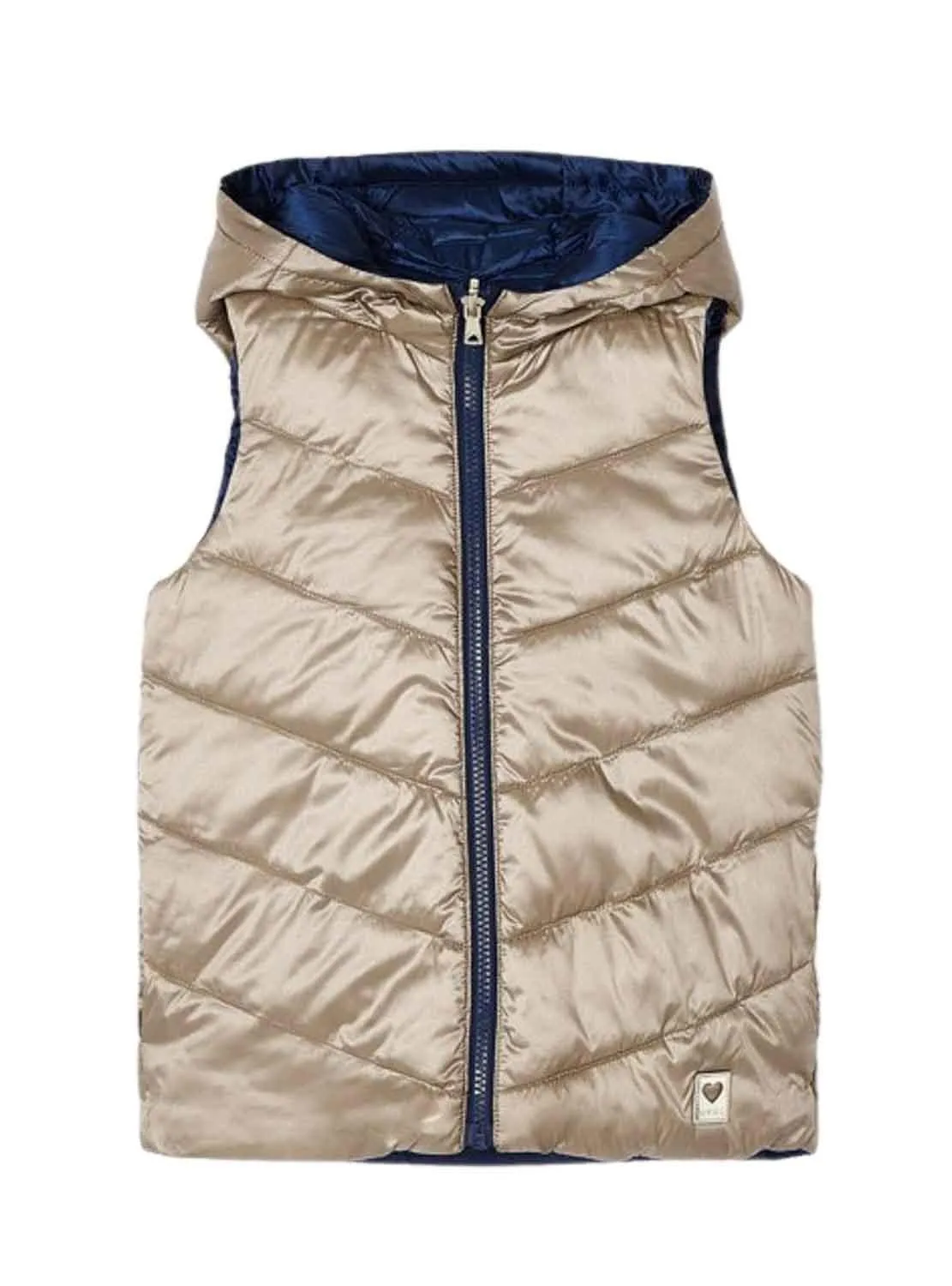 Gilet Mayoral Rembourré Bleu Beige pour Fille