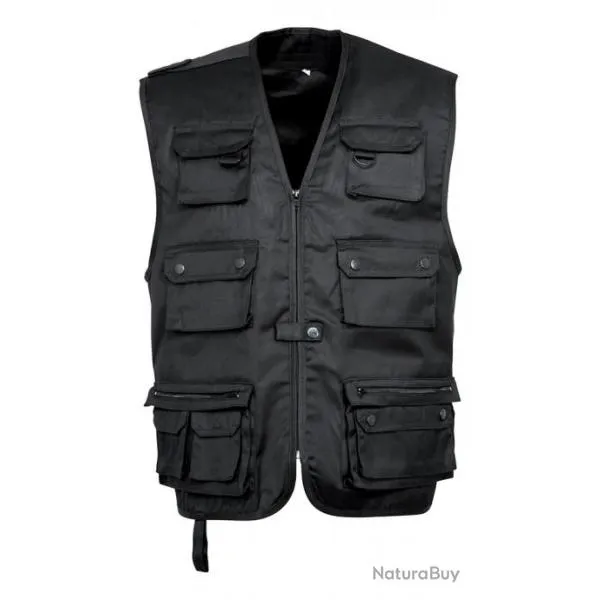 Gilet Reporter Uni Noir Idaho