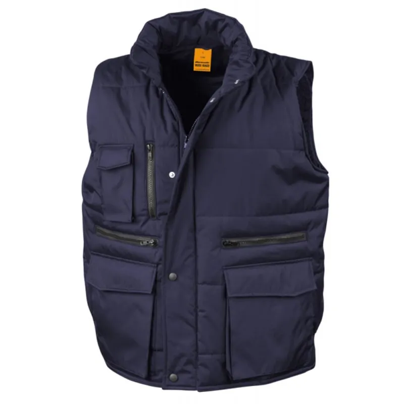 Gilet sans manche multipoches matelassé chaud et solide emmanchures élastiquées polyester Lance unisexe Result