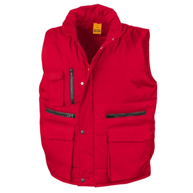 Gilet sans manche multipoches matelassé chaud et solide emmanchures élastiquées polyester Lance unisexe Result