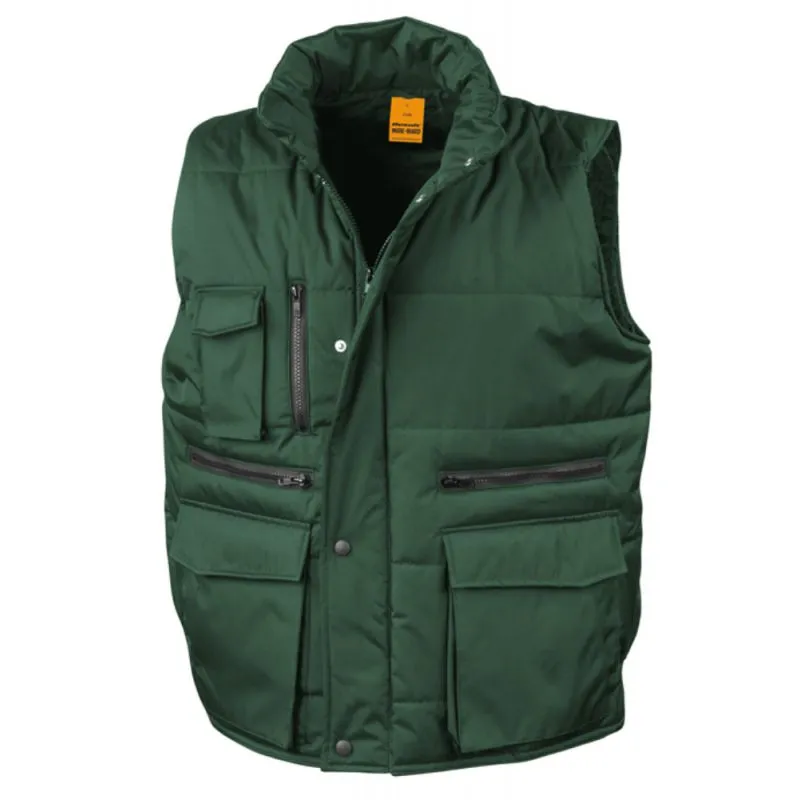 Gilet sans manche multipoches matelassé chaud et solide emmanchures élastiquées polyester Lance unisexe Result