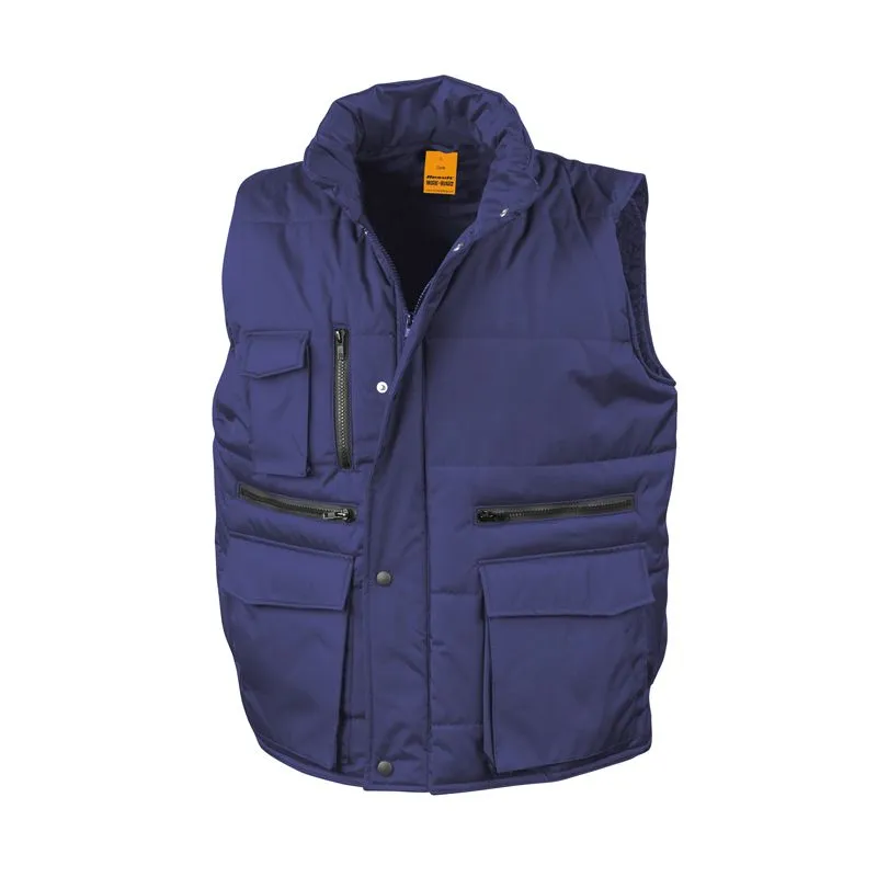 Gilet sans manche multipoches matelassé chaud et solide emmanchures élastiquées polyester Lance unisexe Result