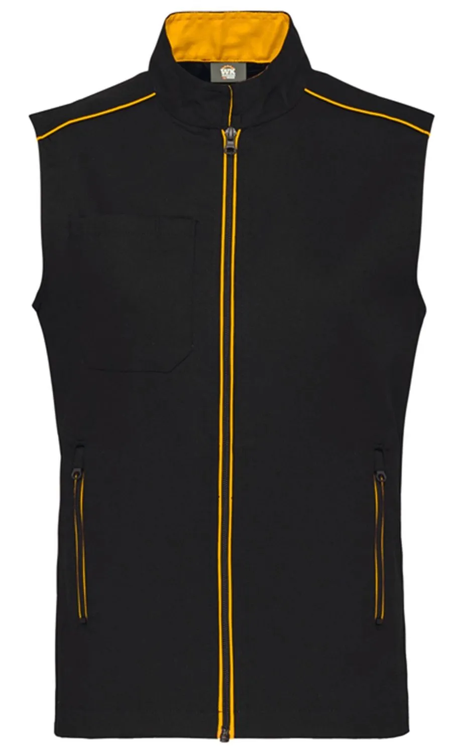 Gilet sans manches DayToDay - Homme - WK6148 - noir et jaune 