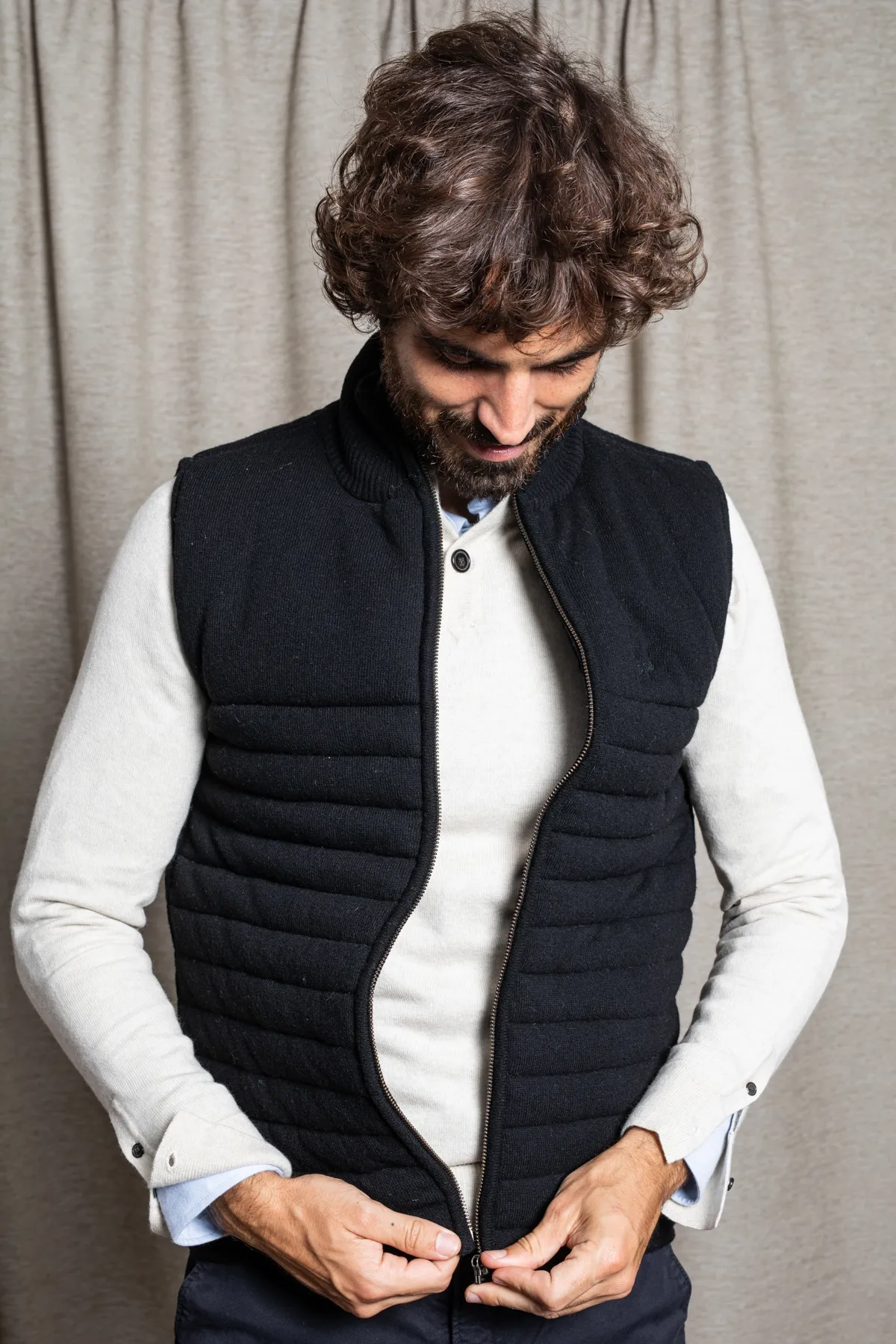 Gilet zippé Brunch Noir | Gilet sans manche | Mode & vêtements homme |  JAQK Taille M Couleur Noir