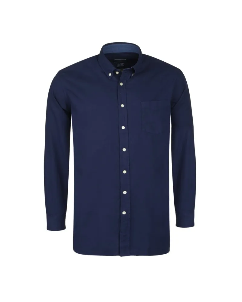 Hackett Chemise Oxford grande taille en coton bleu marine - Size-factory