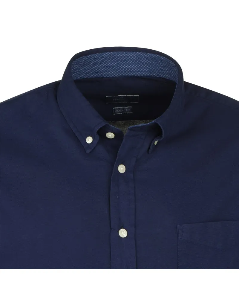 Hackett Chemise Oxford grande taille en coton bleu marine - Size-factory