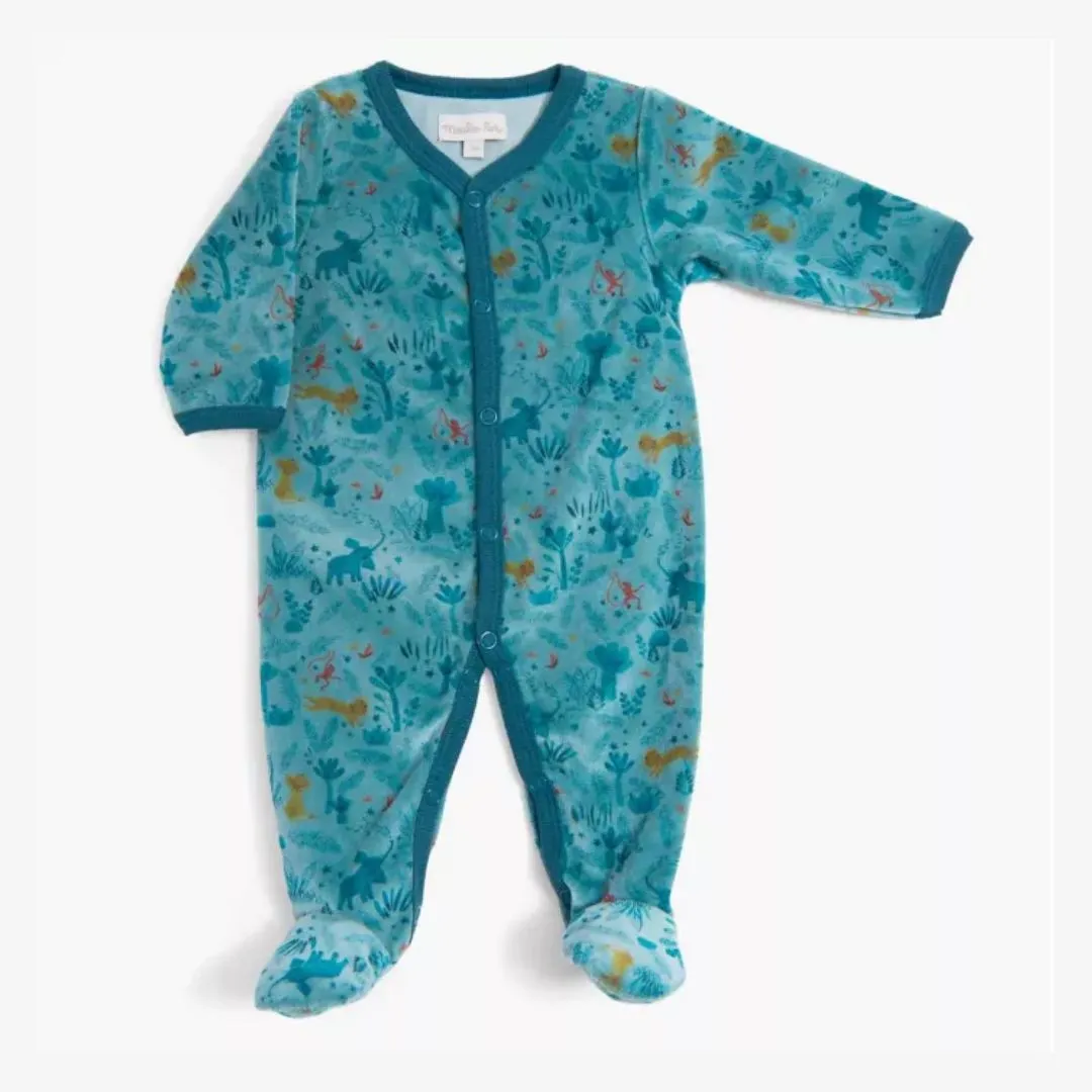 latelierdemaman - Moulin Roty - Pyjama en velours bleu nuit motifs ...