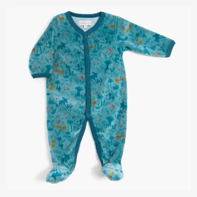 latelierdemaman - Moulin Roty - Pyjama en velours bleu nuit motifs ...