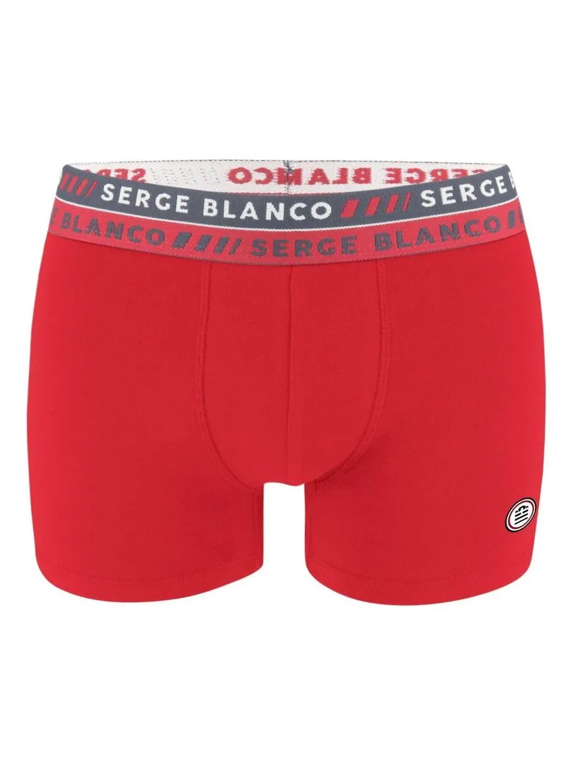 Lot de 8 boxers homme en coton Serge Blanco - Noir