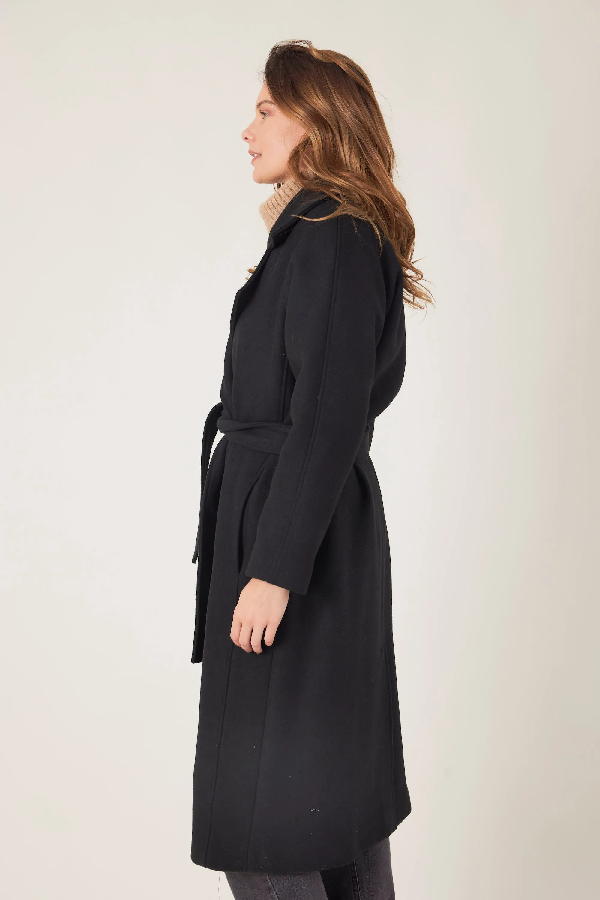 Manteau long en laine