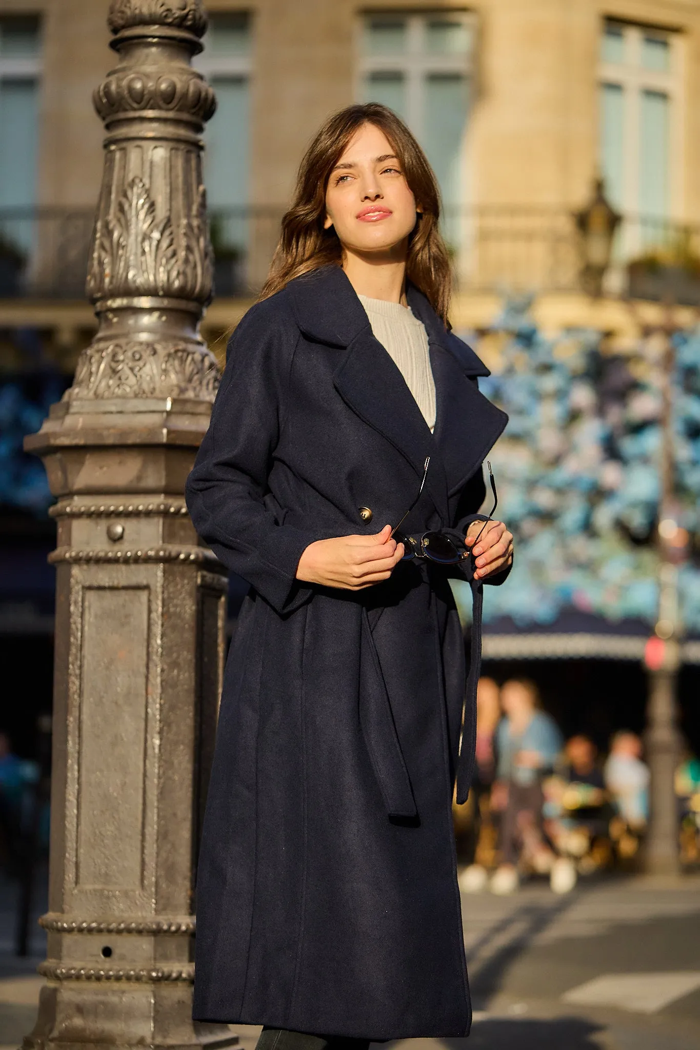 Manteau long en laine