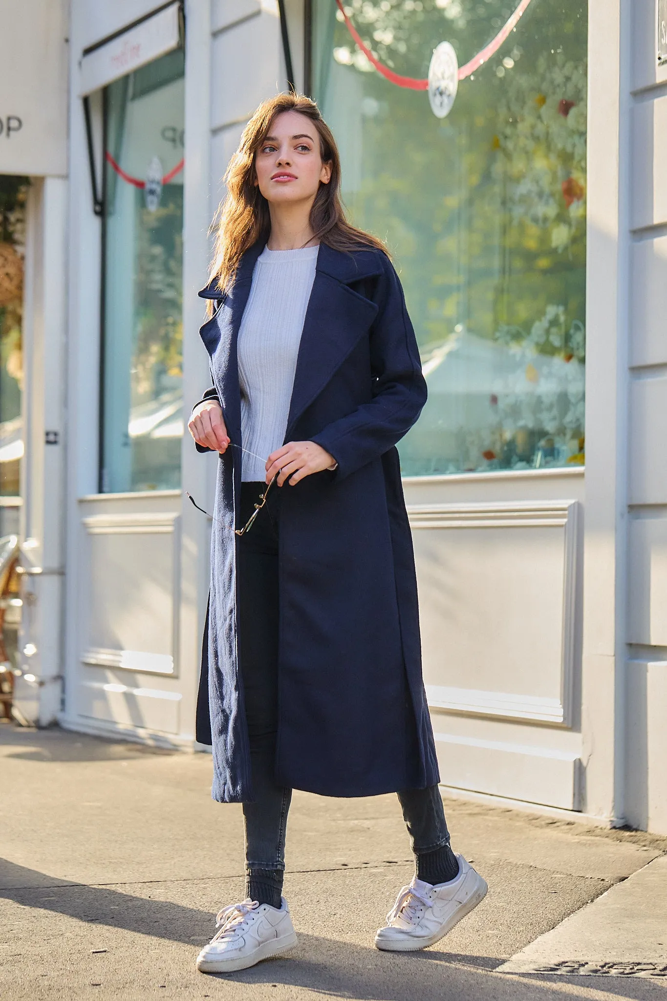 Manteau long en laine