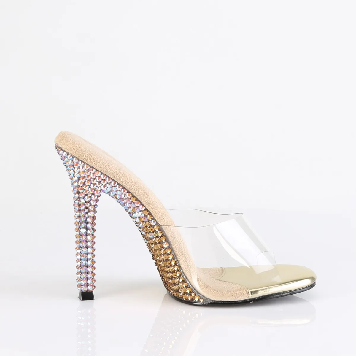 Mules Dorée 11,5 cm GALA-01DMM Mules à talons hauts strass