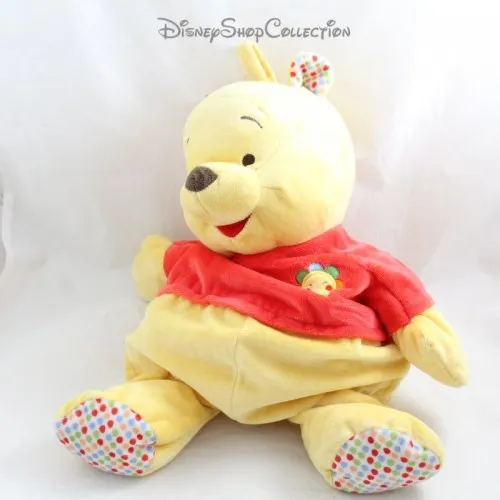 Peluche range pyjama NICOTOY Disney Winnie l\\\'ourson tee shirt roug...